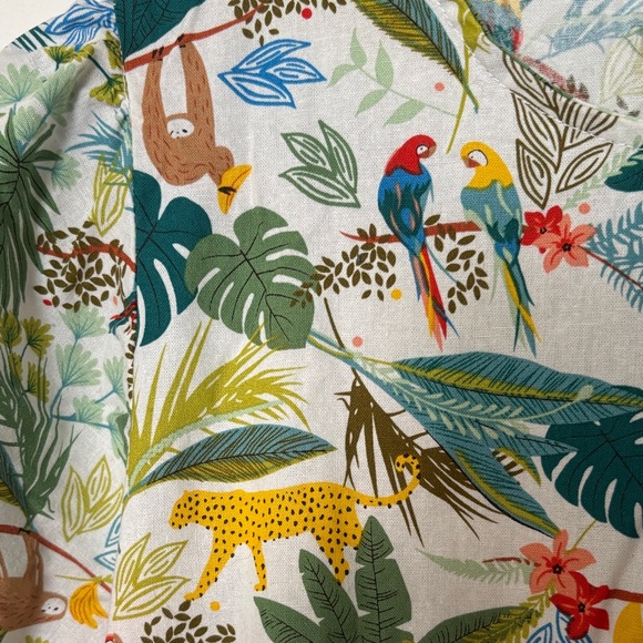 MELLODAY Green and White Tropical Midi Dress - Picture 8 of 11